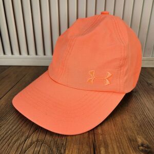 Under Armour Women's Shadow Run Hat Cap Neon Coral Orange Running Lightweight